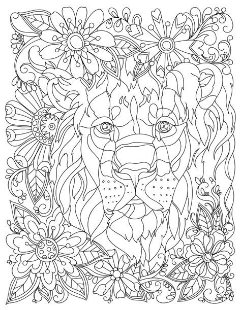 1 kids' app chosen by 100 million children. Adult Coloring Pages Lion at GetDrawings | Free download