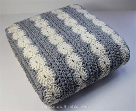Afghan Blanket Easy Crochet Pattern 2 Color Circle Stripe Etsy
