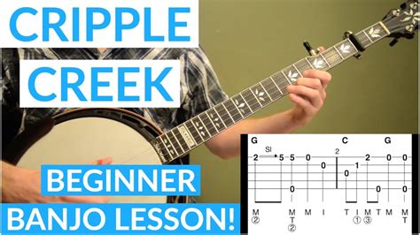 Cripple Creek Beginner Bluegrass Banjo Lesson With Tab Youtube