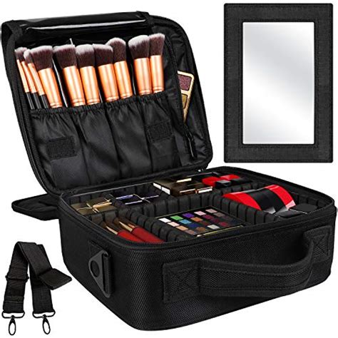 Kootek 2 Layers Travel Makeup Bag Portable Train Cosmetic Case