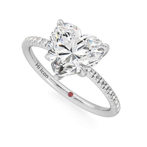 Avril Lavignes Romantic Heart Shaped Diamond Engagement Ring