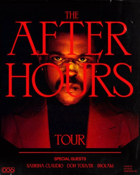 The Weeknd Announces The After Hours Tour Rock Your Lyrics