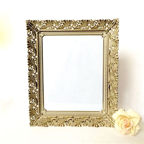 Ornate Gold Filigree Picture Frame 8 X 10 Hollywood Regency Decor By