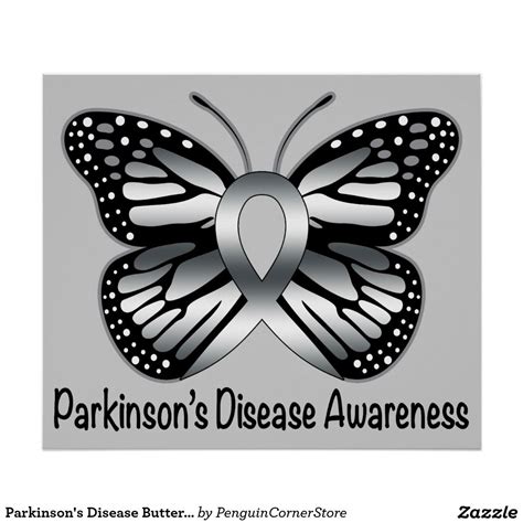 Parkinson's disease is used to describe the idiopathic syndrome of parkinsonism. Parkinson's Disease Butterfly Awareness Ribbon Poster ...