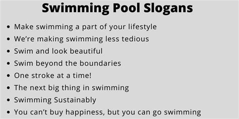 155 Swimming Pool Slogans And Taglines That Everyone Will Like