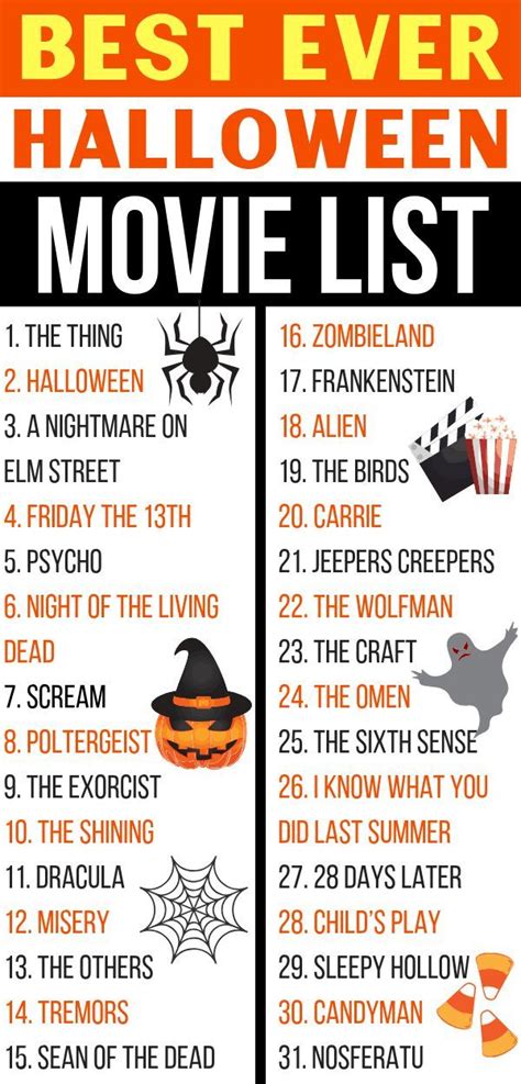 31 Days Of Halloween Movies Best Halloween Movie List Halloween