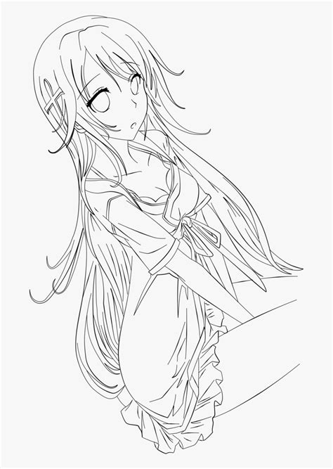 Female Anime Outline Drawing Animeoutline Provides Easy To Follow