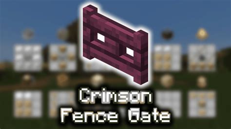 Crimson Fence Gate Wiki Guide 9minecraftnet