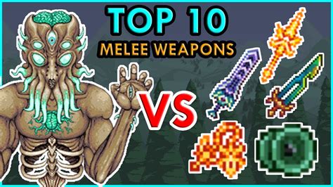 TOP 10 Melee Weapons vs Moon Lord | Terraria 1.4.1 Comparison | Top 10