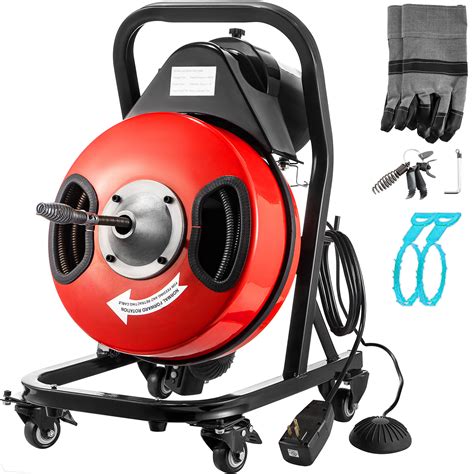 VEVORbrand Drain Cleaner Machine 100 ft x 1/2 in Drain Cleaning