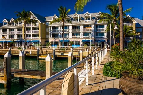 Docks And Buildings On The Waterfront In Key West Florida Editorial