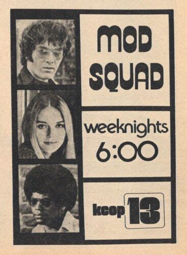 1974 Kcop Tv Guide Ad~the Mod Squad Peggy Lipton Clarence Williams Iii