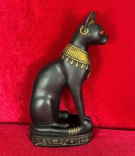 Egyptian Bastet Egyptian Goddess Of Joy Black Gold 8 5 H 5069 For Sale Egypt Art Site