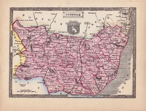 Suffolk Antique Maps Old Maps Of Suffolk Vintage Maps Of Suffolk Uk