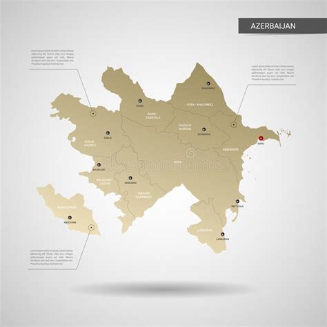 Ejemplo Infographic Del Vector Del Mapa De Azerbaijan Ilustración Del