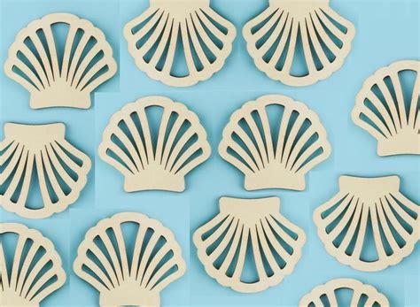 Unfinished Wood Seashell Scallop Cutouts Whats New Craft Supplies