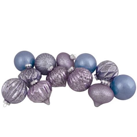 Northlight Set Of 12 Purple Tone Finial And Glass Ball Christmas Ornaments 12 Smith’s Food