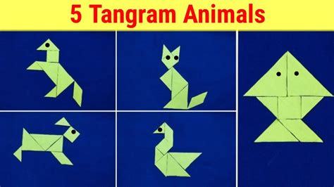 Printable Tangram Animals Shapes