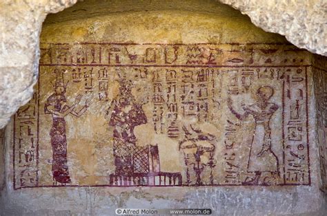 Photo Of Tomb Wall Painting Mountain Of The Dead Siwa Egypt