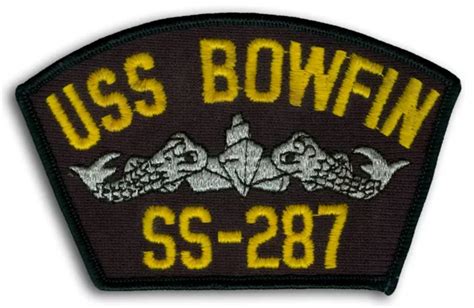 Us Navy Ss 287 Uss Bowfin Submarine Cap Patch Iron On A 550 Picclick