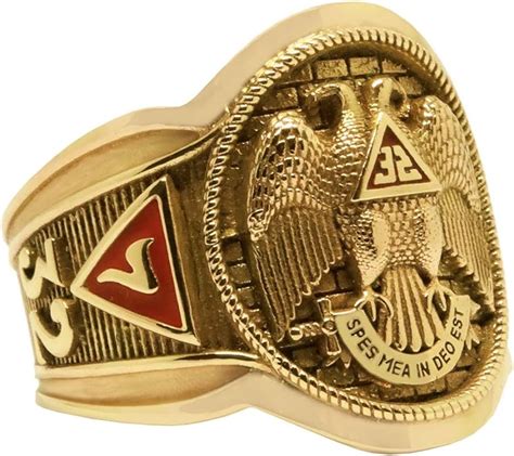 Gold Scottish Rite 32 Degree Masonic Knights Templar 14k Freemasonry
