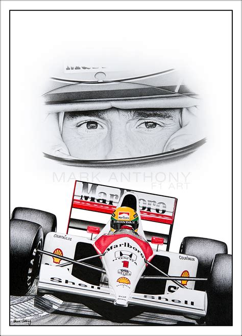 Ayrton Senna Limited Edition Print Formula 1 And Movie Art By Mark Anthony