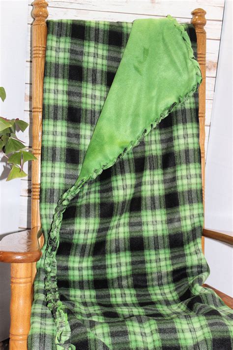 Green Black Plaid Blanket Plaid Throw Tartan Blanket Cozy Etsy