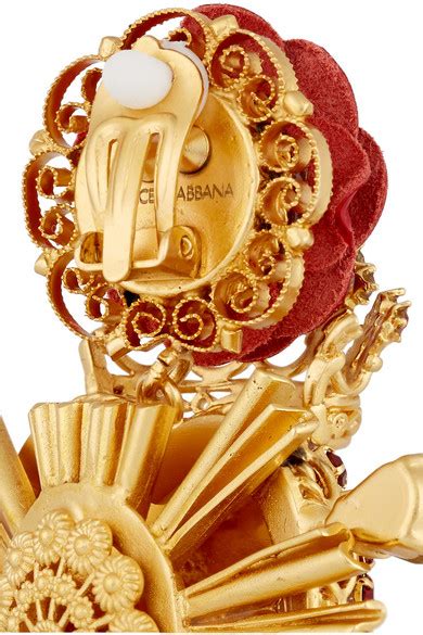 Dolce And Gabbana Sacro Cuore Gold And Silver Plated Swarovski Crystal