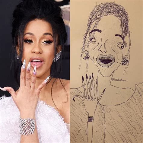 How To Draw Cardi B At How To Draw