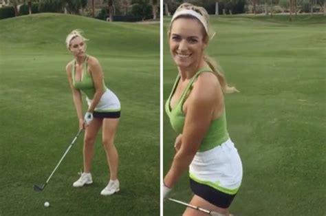 Video Paige Spiranac Takes On Jiggling Jenneke With Saucy Golf Routine Porn Sex Picture