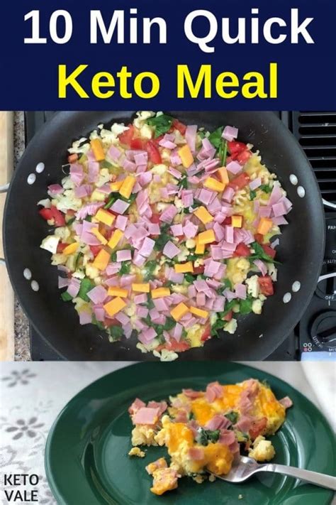 10 Minute Keto Meal Low Carb Recipe Quick And Easy KetoVale
