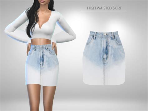 The Sims Resource High Waisted Skirt