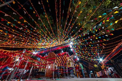 Kathmandu Nepal October 2 2019 Hindu Temple Decorated With Lights