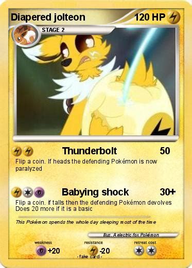 Pokémon Diapered Jolteon Thunderbolt My Pokemon Card