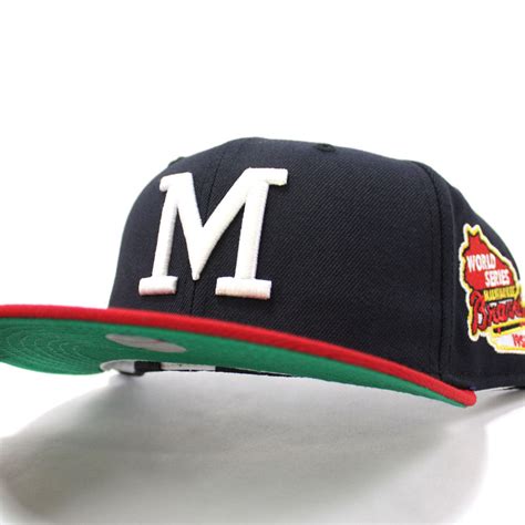 Milwaukee Braves 1957 World Series New Era 59fifty Fitted Hat Retro G