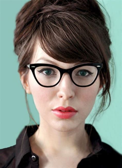 Image Result For Cat Eye Glasses For Round Face Female Peinados