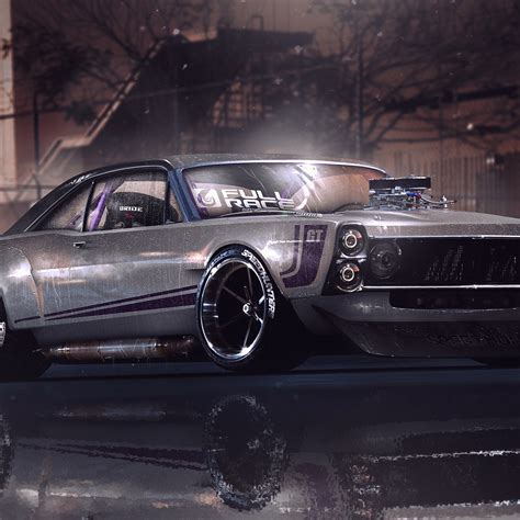 2048x2048 Muscle Car Graphical Art Ipad Air Hd 4k