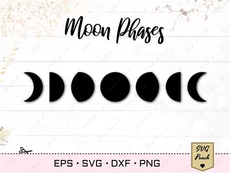 Moon Phases Svg By Svgpouch Thehungryjpeg