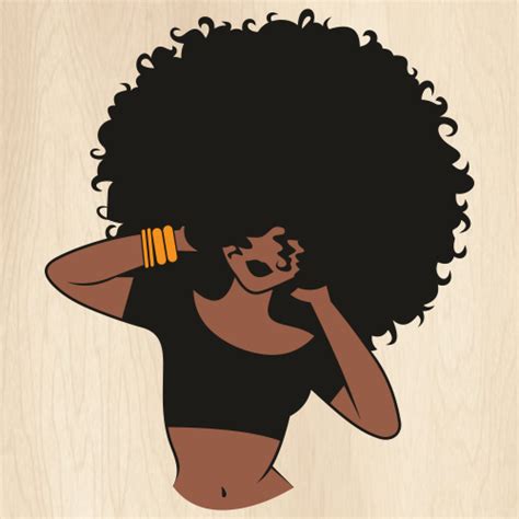 Black Lady Hair Style Svg Afro Girl Hair Style Png Natural Hair