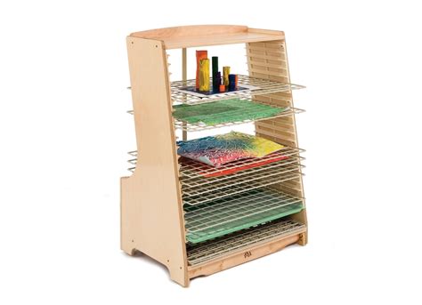 Prime your wood drying rack, then paint with your color of choice. Community Playthings | Drying rack | Drying rack, Art area ...