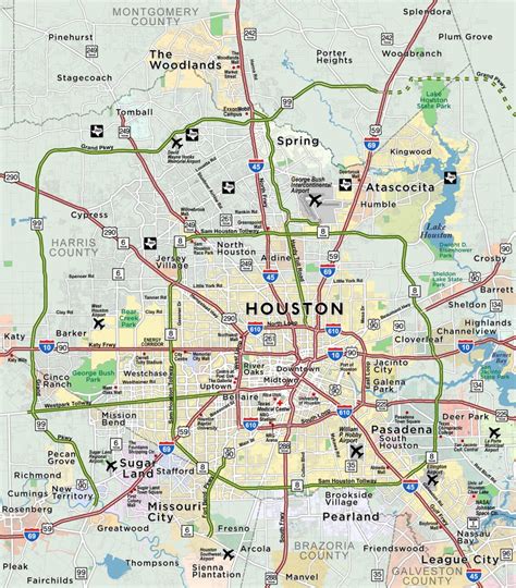 Map Of Houston Texas Area United States Map