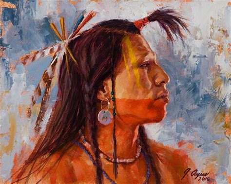 Power Of The War Paint Mandan Warrior Painting James Ayers Native