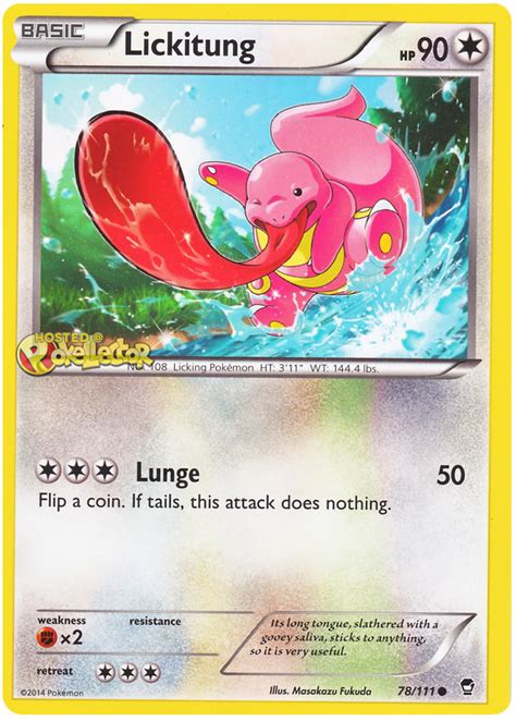 lickitung furious fists 78 pokemon card