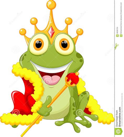 Cute Frog Prince Cartoon Stock Illustration Image 58096794
