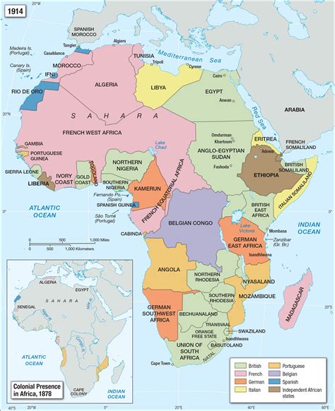 Map Of Africa In 1914 Identifying Colonial Presence Map Of Africa In