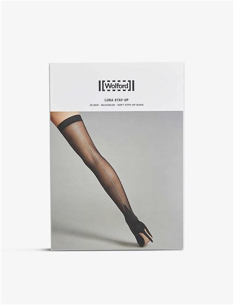 Wolford Luna Backseam Stay Up Stockings Shopstyle Hosiery