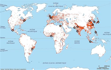 Carte des grandes métropoles mondiales