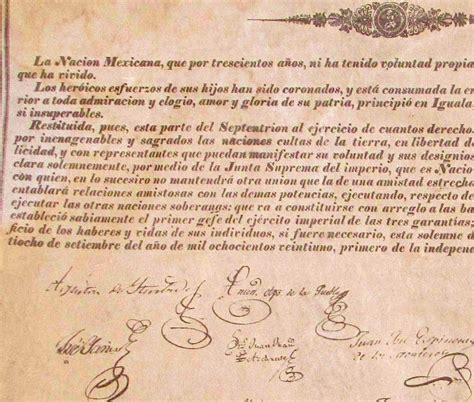 Acta De Independencia Del Imperio Mexicano