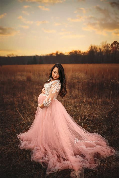 Blush Maternity Gown Maternity Photoshoot Dress Ivory Etsy