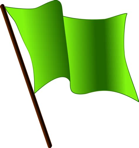 Flag Clipart Green Waving Green Flag  Png Download Full Size